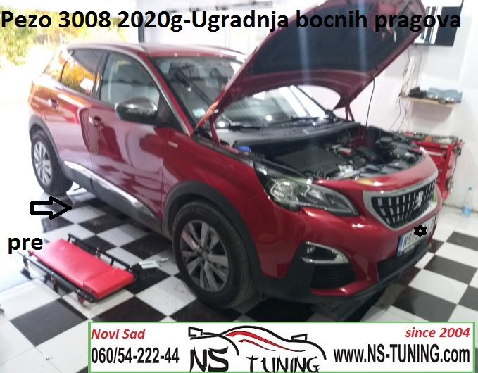 peugeot 3008 2016 2017 2018 2019 2020 godiste ugradnja bocnih pragova novi sad beograd ns tuning servis